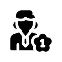 best employee glyph icon. Strong and solid icon for websites and mobile apps. vector