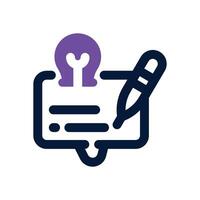 quick tips dual tone icon. Sleek and modern icon for websites and mobile apps. vector