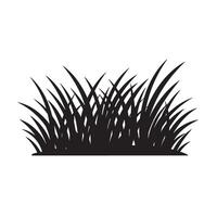 Black silhouette of tall grass illustration ideal for nature themed design projects vector