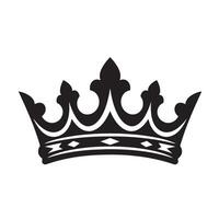 Elegant black silhouette crown illustration royalty design elements for premium branding and logo creation isolated on white background vector