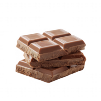A tempting stack of milk chocolate bars, showcasing rich texture and glossy surface, ideal for confectionery and dessert themes. png