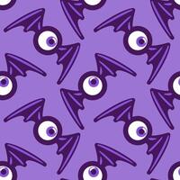 seamless pattern featuring bat-winged eyes, blending elements of intrigue and mystery. design combines gothic aesthetics, whimsical touch, perfect for unique textile prints or artistic backgrounds. vector