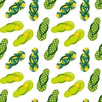 colorful flip flops on white background vector