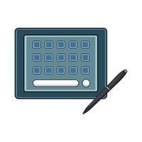 Tablet with Pen vector
