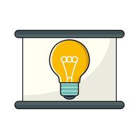 Screen Projector and Lightbulb vector