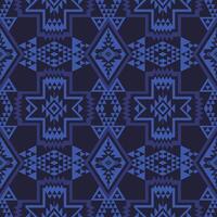 Monochrome Native American pattern. Blue aztec southwestern Navajo geometric shape seamless pattern. Ethnic geometric pattern use for fabric, textile, home decoration elements, upholstery. vector