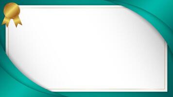 Certificate template with decorative ribbon vector