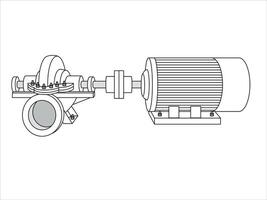 The pumping unit is centrifugal with a nozzle. A device for pumping process water and other liquids. vector