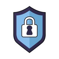 illustration of Security shield lock vector