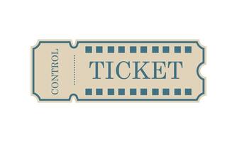 A simple and minimalistic ticket template with text. A mock-up of a ticket for a concert, event, or festival vector