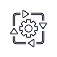 process icons stroke linear vector