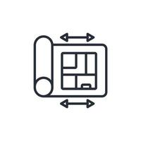 blueprint icons stroke linear vector