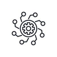 engineering icons stroke linear vector