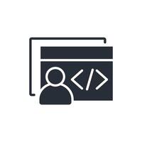 web developer black icons stroke vector