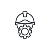 worker icons stroke linear vector