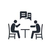 negotiation icons sign for use vector