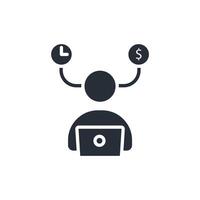 self employed black icons stroke vector