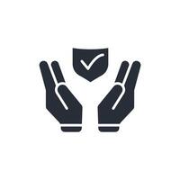 secured black icons stroke vector