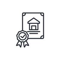 deed line icons vector