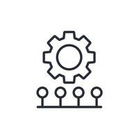 engineering icons stroke linear style vector