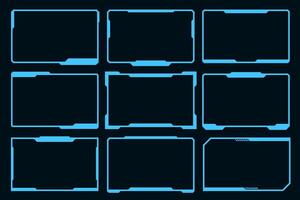 Technology futuristic hi tech frame element sci-fi square shape design vector