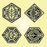Geometric shapes on white background vector