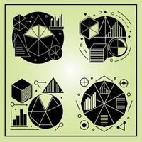 Abstract Geometric Shapes Modern Art Design vector