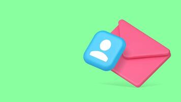 Contact send receive message inbox letter envelope copy space banner vector