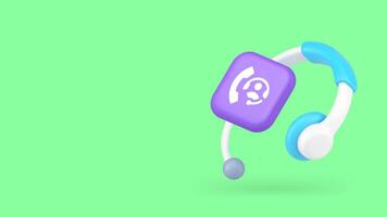 Customer support call center hotline feedback advice help service copy space banner vector