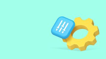 Settings panel option configuration productivity optimization copy space banner vector