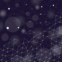 abstract network design with shapes vector