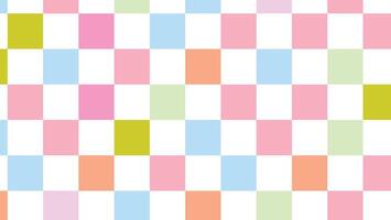 Retro checkered squares, vibrant grid, playful geometric wallpaper, fun and trendy pastel digital background. vector
