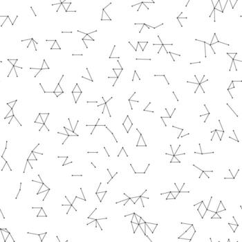 sencillo poligonal malla, Delgado negro líneas, dispersado puntos, elegante tecnología patrón, contemporáneo digital diseño vector