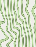 Minimal wavy green lines, abstract organic pattern, seamless , modern background, fresh and natural decor vector