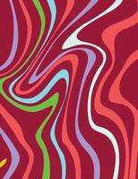 Vibrant wavy stripes, groovy 70s flow, colorful digital wallpaper, dynamic and playful seamless design vector