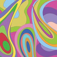 Groovy colorful swirls, vibrant 70s art, bold shapes, modern digital background, energetic and playful decor. vector