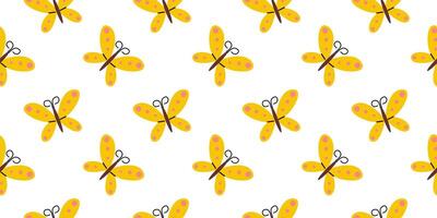 Colorful butterfly pattern design on white background showcasing a playful and vibrant atmosphere for decorative use vector