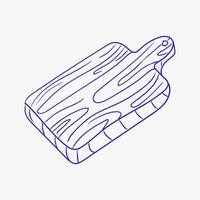 Wooden chopping board designed with intricate patterns and a smooth finish for culinary use and kitchen decor vector