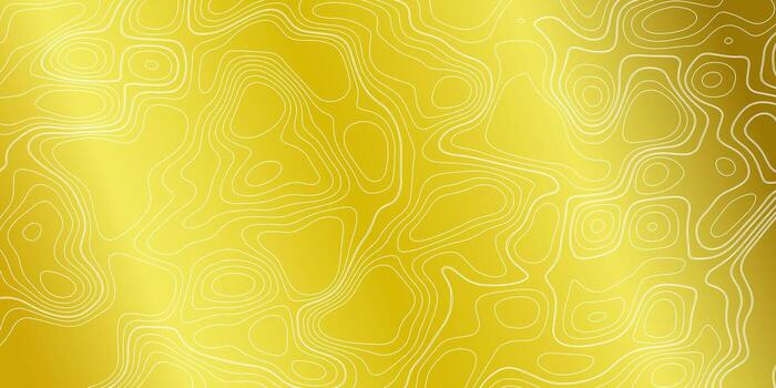 línea resumen ola patrón, orgánico textura mapa, topografía moderno gráfico. oro bandera con blanco líneas. geométrico Arte formas, curva digital ilustración. vector