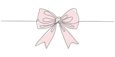 An Elegant Pink Bow Designed Specifically for Various Decorative Purposes and Events vector