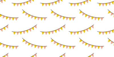Colorful bunting patterns decorate a festive setting for celebrations and events throughout the year vector