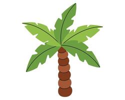 Cartoon palm tree. illustration in flat style vector