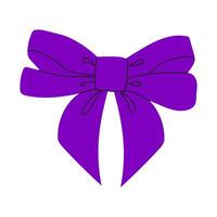Colorful purple bow design displayed on a clean background highlighting its elegant shape and details in a creative style vector