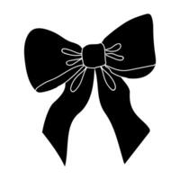 Decorative black bow design with intricate details and a sophisticated appearance vector