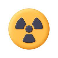 Radiation symbol emoji icon vector