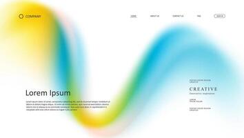 Colorful abstract design on company webpage vector