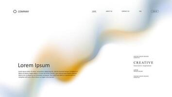 Abstract wave futuristic of landing page. retro gradient mesh webpage vector