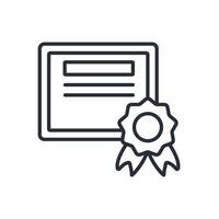certificate icons isolated style vector