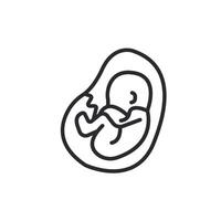 embryo icons isolated on White vector