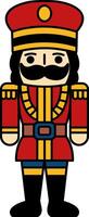 single illustration of a nutcracker vector